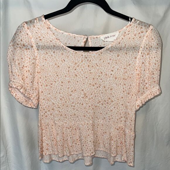 Pink Rose Women's Blouse - Picture 1 of 5
